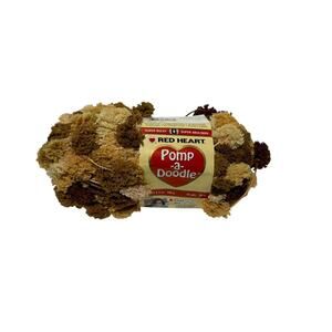 Ball Skein Red Heart Pomp a Doodle Yarn Prairie Tan Beige Brown NEW 45.